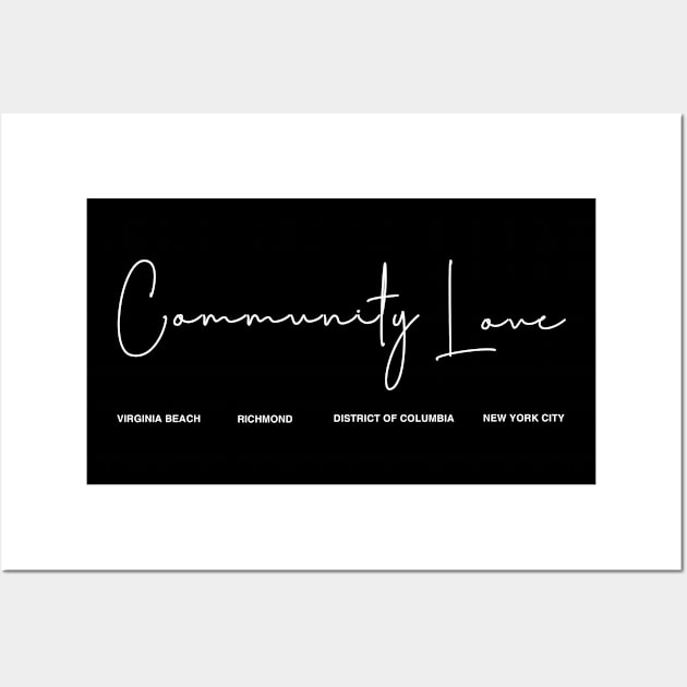 Community Love Cursive Script - 20 Available Colorways Wall Art by Nick Ford design school